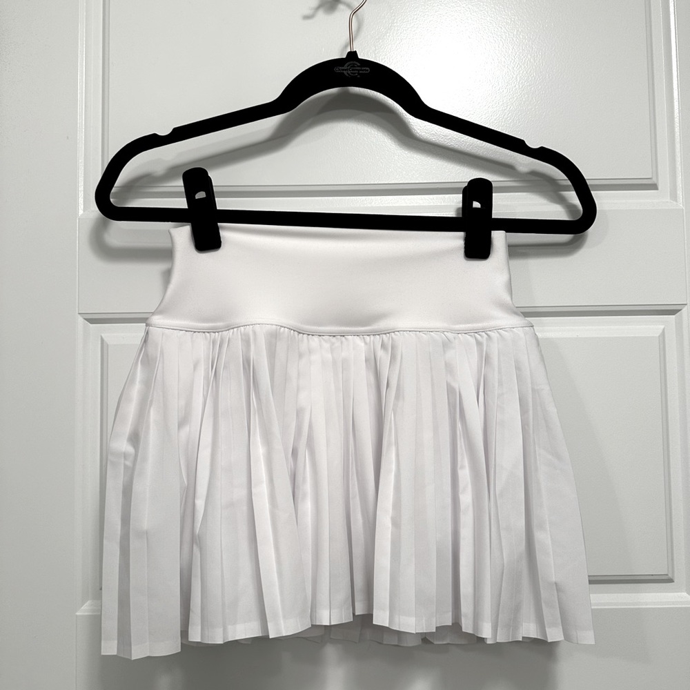 Alo Grand Slam Tennis Skirt, white, size small